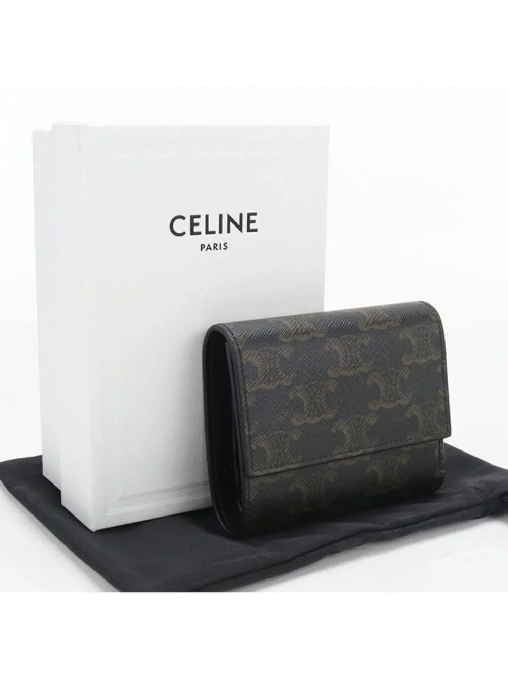 Celine Trifold Wallet Triomphe Canvas